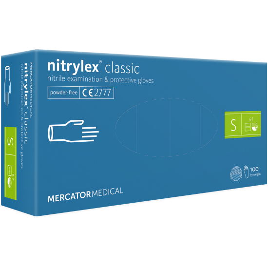 Nitrile Powder-free Blue Gloves Nitrylex S 100pcs.