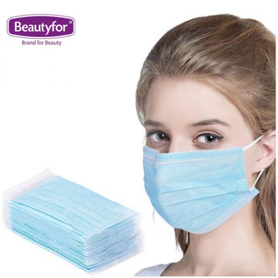 Disposable 3-layer face masks blue 50pcs. Disposable 3-layer face masks blue 50pcs.