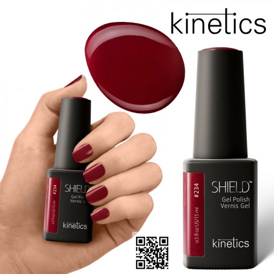 Kinetics Shield Gel Polish 15ml Red Gown #234 Kinetics Shield Gel Polish 15ml Red Gown #234