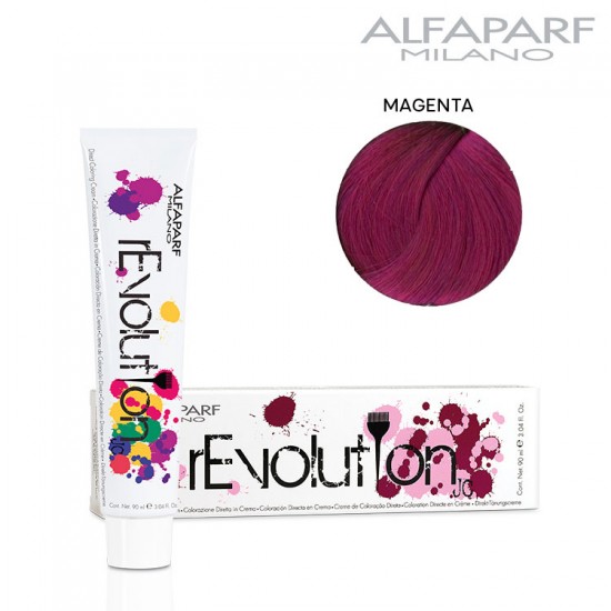 AlfaParf rEvolution Originals Magenta tiešās iedarbības matu krāsa fuksijā 90ml AlfaParf rEvolution Originals Magenta tiešās iedarbības matu krāsa fuksijā 90ml