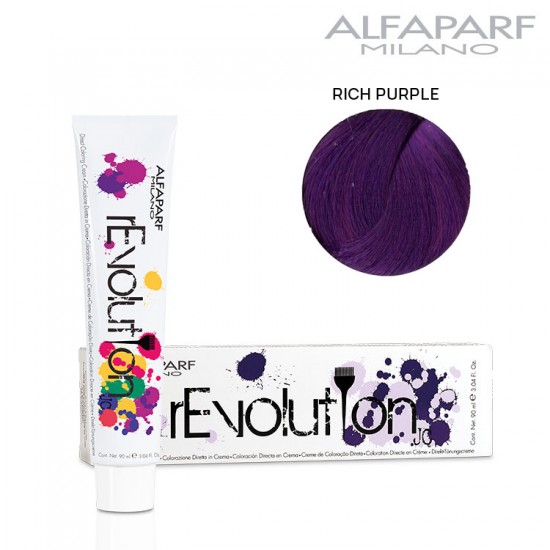 AlfaParf rEvolution Originals Rich Purple tiešās iedarbības matu krāsa violetā 90ml AlfaParf rEvolution Originals Rich Purple tiešās iedarbības matu krāsa violetā 90ml