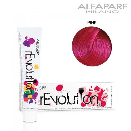 AlfaParf rEvolution Originals Pink tiešās iedarbības matu krāsa rozā 90ml AlfaParf rEvolution Originals Pink tiešās iedarbības matu krāsa rozā 90ml
