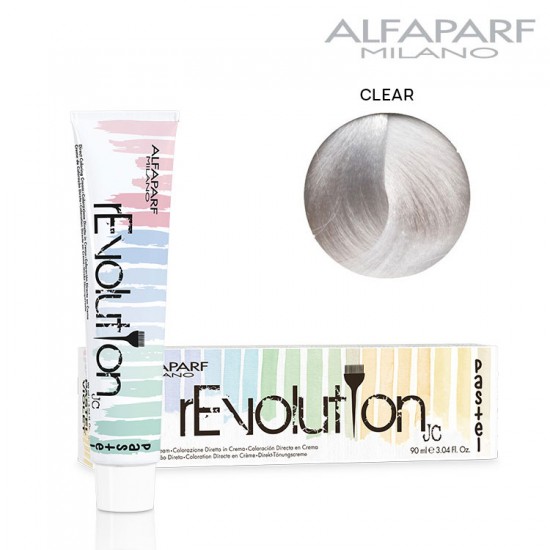 AlfaParf rEvolution Pastel Clear tiešās iedarbības matu krāsa caurspīdīgais tonis 90ml AlfaParf rEvolution Pastel Clear tiešās iedarbības matu krāsa caurspīdīgais tonis 90ml