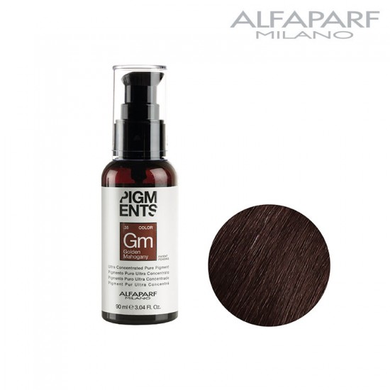 AlfaParf Pigments Golden Mahogany .35 pigments zeltaini sarkanbrūna krāsa 90ml AlfaParf Pigments Golden Mahogany .35 pigments zeltaini sarkanbrūna krāsa 90ml