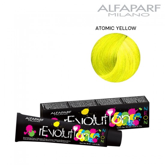 AlfaParf rEvolution Neon Atomic Yellow ammonia-free direct color cream with fluorescent effect 90ml AlfaParf rEvolution Neon Atomic Yellow ammonia-free direct color cream with fluorescent effect 90ml