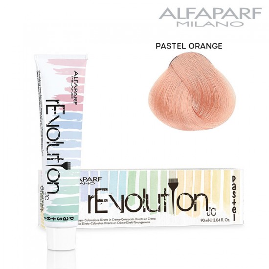 AlfaParf rEvolution Pastel Orange tiešās iedarbības matu krāsa gaiši oranžā 90ml AlfaParf rEvolution Pastel Orange tiešās iedarbības matu krāsa gaiši oranžā 90ml