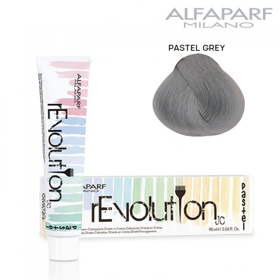 AlfaParf rEvolution Pastel Grey tiešās iedarbības matu krāsa gaiši pelēkā 90ml AlfaParf rEvolution Pastel Grey tiešās iedarbības matu krāsa gaiši pelēkā 90ml