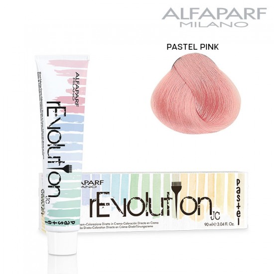 AlfaParf rEvolution Pastel Pink tiešās iedarbības matu krāsa gaiši rozā 90ml AlfaParf rEvolution Pastel Pink tiešās iedarbības matu krāsa gaiši rozā 90ml