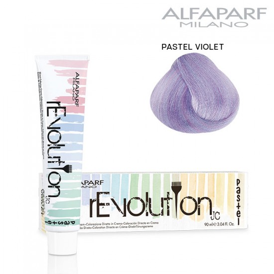 AlfaParf rEvolution Pastel Violet tiešās iedarbības matu krāsa gaiši violetā 90ml AlfaParf rEvolution Pastel Violet tiešās iedarbības matu krāsa gaiši violetā 90ml