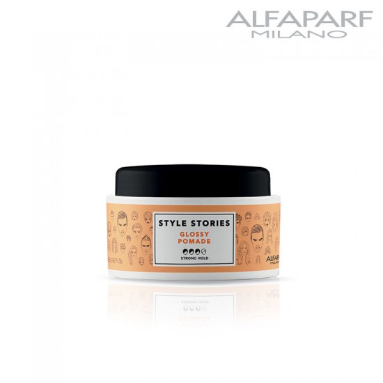 AlfaParf Style Stories Glossy Pomade strong pomade for extremely glossy look 100ml AlfaParf Style Stories Glossy Pomade strong pomade for extremely glossy look 100ml
