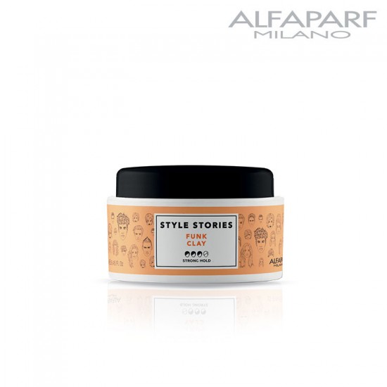 AlfaParf Style Stories Funk Clay strong clay-based styling paste 100ml AlfaParf Style Stories Funk Clay strong clay-based styling paste 100ml