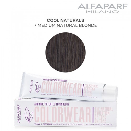 AlfaParf Color Wear matu krāsa Cool Naturals 7 Medium Natural Blonde 60ml AlfaParf Color Wear matu krāsa Cool Naturals 7 Medium Natural Blonde 60ml
