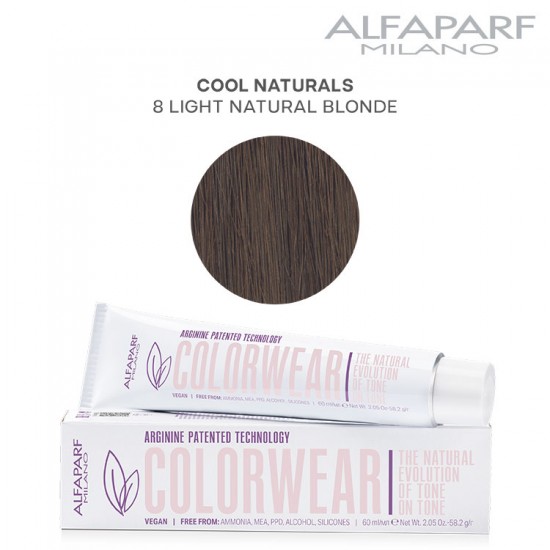 AlfaParf Color Wear matu krāsa Cool Naturals 8 Light Natural Blonde 60ml AlfaParf Color Wear matu krāsa Cool Naturals 8 Light Natural Blonde 60ml