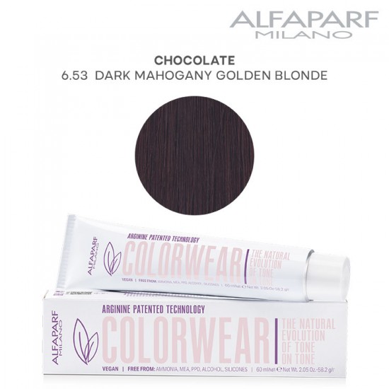 AlfaParf Color Wear matu krāsa Chocolate 6.53 Dark Mahogany Golden Blonde 60ml AlfaParf Color Wear matu krāsa Chocolate 6.53 Dark Mahogany Golden Blonde 60ml