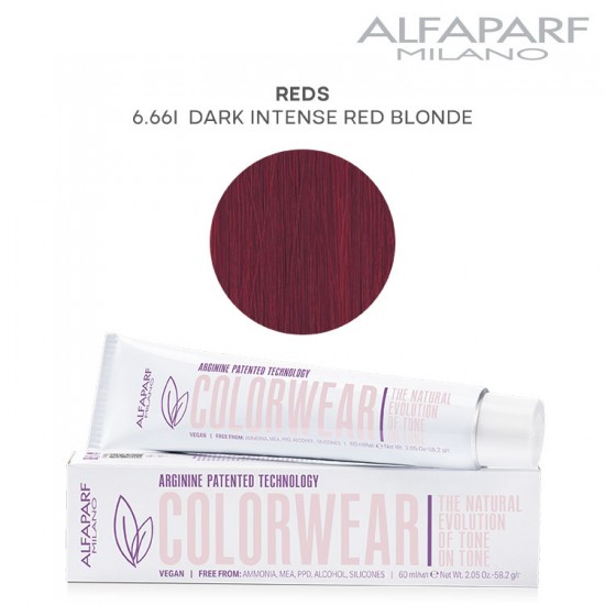 AlfaParf Color Wear matu krāsa Reds 6.66i Dark Intense Red Blonde 60ml AlfaParf Color Wear matu krāsa Reds 6.66i Dark Intense Red Blonde 60ml