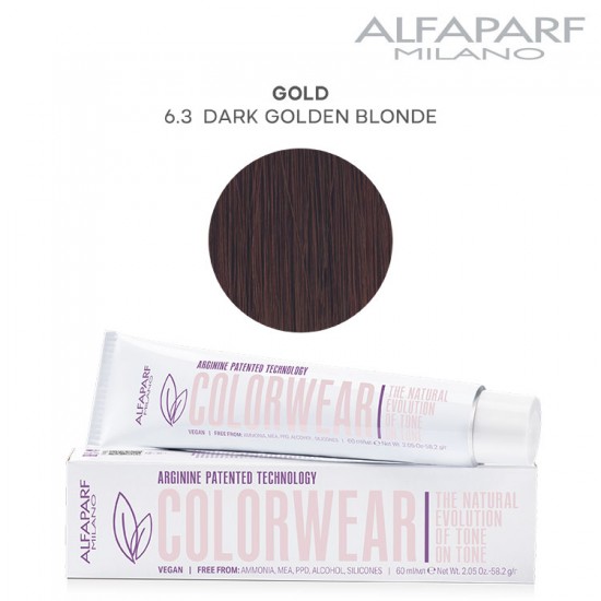 AlfaParf Color Wear matu krāsa Gold 6.3 Dark Golden Blonde 60ml AlfaParf Color Wear matu krāsa Gold 6.3 Dark Golden Blonde 60ml