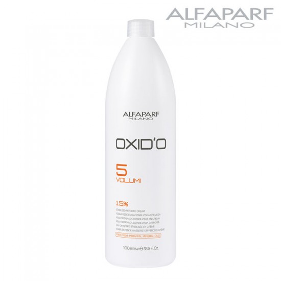 AlfaParf Oxid’O 5 Volume 1,5% krēmveida oksidants 1000ml AlfaParf Oxid’O 5 Volume 1,5% krēmveida oksidants 1000ml