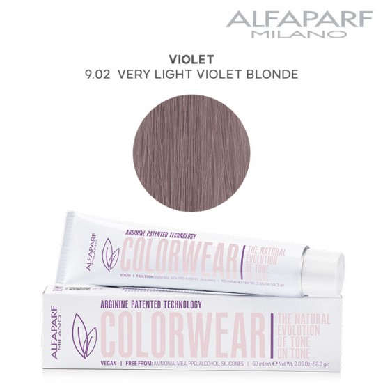 AlfaParf Color Wear matu krāsa Violet 9.02 Very Light Violet Blonde 60ml AlfaParf Color Wear matu krāsa Violet 9.02 Very Light Violet Blonde 60ml
