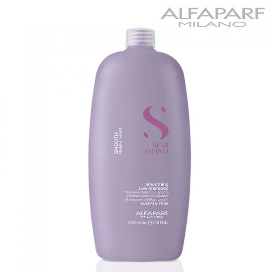 AlfaParf Semi Di Lino Smooth nogludinošs šampūns nepakļāvīgiem matiem 1L AlfaParf Semi Di Lino Smooth nogludinošs šampūns nepakļāvīgiem matiem 1L