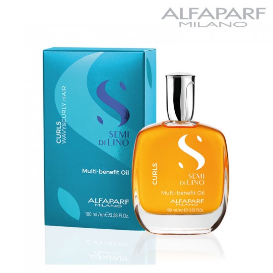 AlfaParf Semi Di Lino Curls eļļa lokainiem un cirtainiem matiem 100ml AlfaParf Semi Di Lino Curls eļļa lokainiem un cirtainiem matiem 100ml
