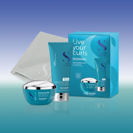 AlfaParf Semi Di Lino Curls komplekts biezu un cirtainu matu barošanai AlfaParf Semi Di Lino Curls komplekts biezu un cirtainu matu barošanai