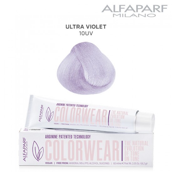 AlfaParf Color Wear matu krāsa Ultra Violet 10uv 60ml AlfaParf Color Wear matu krāsa Ultra Violet 10uv 60ml