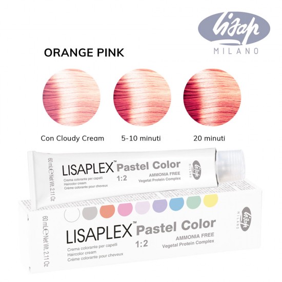 Lisap Lisaplex pasteļtoņu matu krāsa - oranži rozā 60ml Lisap Lisaplex pasteļtoņu matu krāsa - oranži rozā 60ml