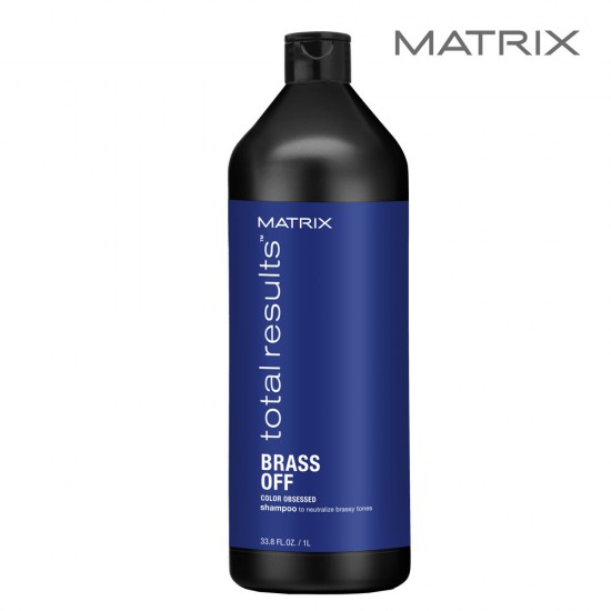 Matrix Total Results Brass Off šampūns dzeltenīgo toņu neitralizēšanai 1L Matrix Total Results Brass Off šampūns dzeltenīgo toņu neitralizēšanai 1L