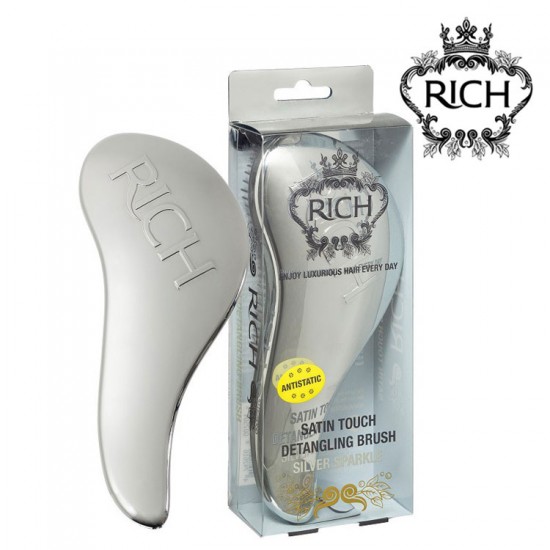Rich Detangling Brush Silver Metallic matu suka
