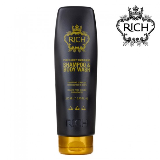 Rich Energising Shampoo & Body Wash šampūns un dušas želeja 250ml Rich Energising Shampoo & Body Wash šampūns un dušas želeja 250ml