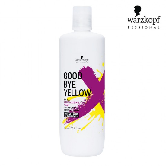 Schwarzkopf Pro Goodbye Yellow neitralizējošs mazgāšanas līdzeklis 1L Schwarzkopf Pro Goodbye Yellow neitralizējošs mazgāšanas līdzeklis 1L