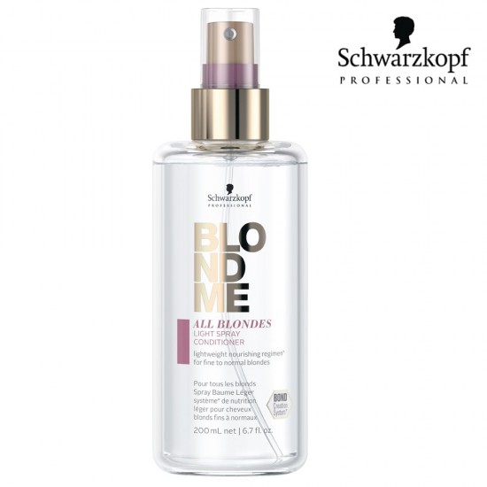 Schwarzkopf Pro BlondMe All Blondes Light viegli kopjošs izsmidzināmais kondicionieris blondiem matiem 200ml