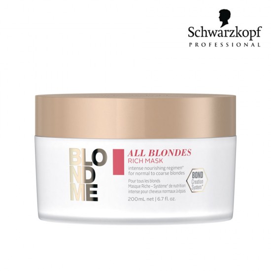 Schwarzkopf Pro BlondMe All Blondes Rich maska blondiem matiem 200ml Schwarzkopf Pro BlondMe All Blondes Rich maska blondiem matiem 200ml
