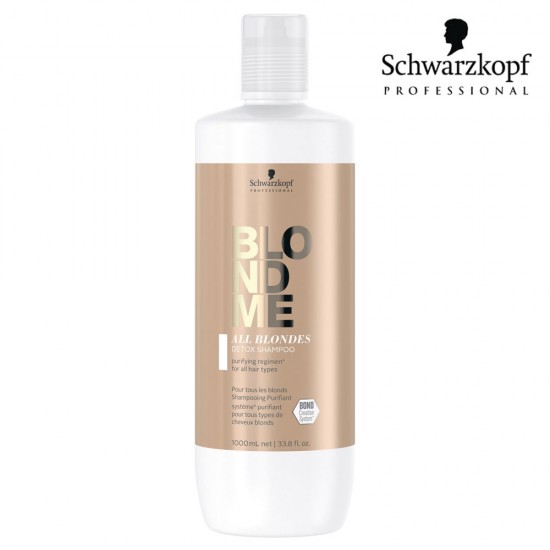 Schwarzkopf Pro BlondMe All Blondes Detox attīrošs šampūns blondiem matiem 1L