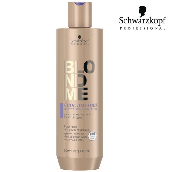 Schwarzkopf Pro BlondMe Cool Blondes neitralizējošs šampūns vēsi blondiem matiem 300ml Schwarzkopf Pro BlondMe Cool Blondes neitralizējošs šampūns vēsi blondiem matiem 300ml