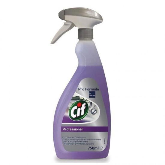 Cif 2in1 Cleaner&Disinfectant virsmu tīrīšanas un dezinfekcijas līdzeklis 750ml Cif 2in1 Cleaner&Disinfectant virsmu tīrīšanas un dezinfekcijas līdzeklis 750ml
