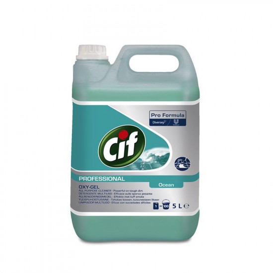 Cif Professional Oxygel Ocean līdzeklis grīdas un cietu virsmu tīrīšanai koncentrāts 5L Cif Professional Oxygel Ocean līdzeklis grīdas un cietu virsmu tīrīšanai koncentrāts 5L