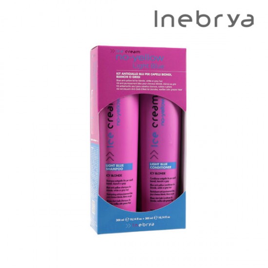 Inebrya Ice Cream No-Yellow Light Blue Kit komplekts 300ml+300ml Inebrya Ice Cream No-Yellow Light Blue Kit komplekts 300ml+300ml