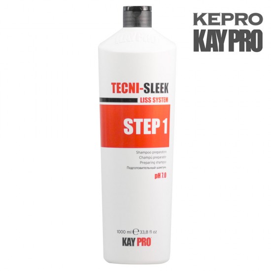 Kepro KayPro Liss System Tecni-Sleek Step 1 sagatavošanas šampūns pirms matu iztaisnošanas 1L Kepro KayPro Liss System Tecni-Sleek Step 1 sagatavošanas šampūns pirms matu iztaisnošanas 1L