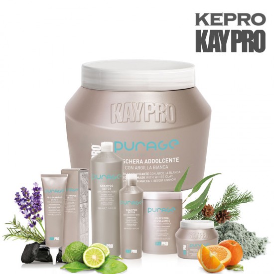 Kepro Kaypro Purage mīkstinoša maska ar balto mālu 500ml Kepro Kaypro Purage mīkstinoša maska ar balto mālu 500ml