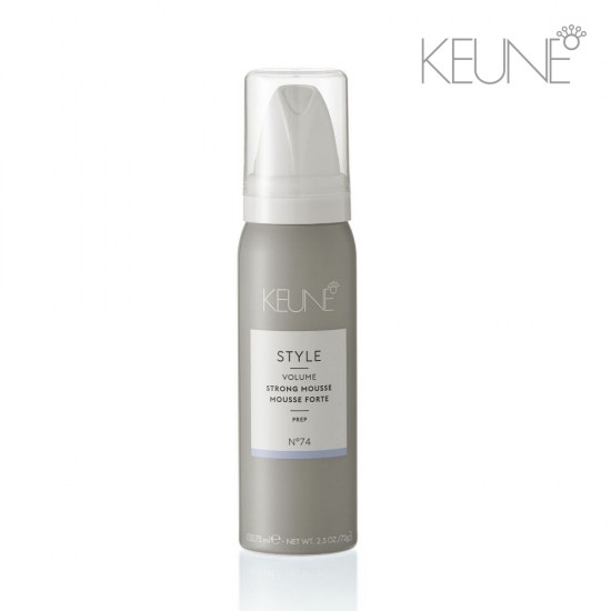 Keune Style Volume Strong Mousse №74 stipras fiksācijas putas matu apjomam 75ml Keune Style Volume Strong Mousse №74 stipras fiksācijas putas matu apjomam 75ml
