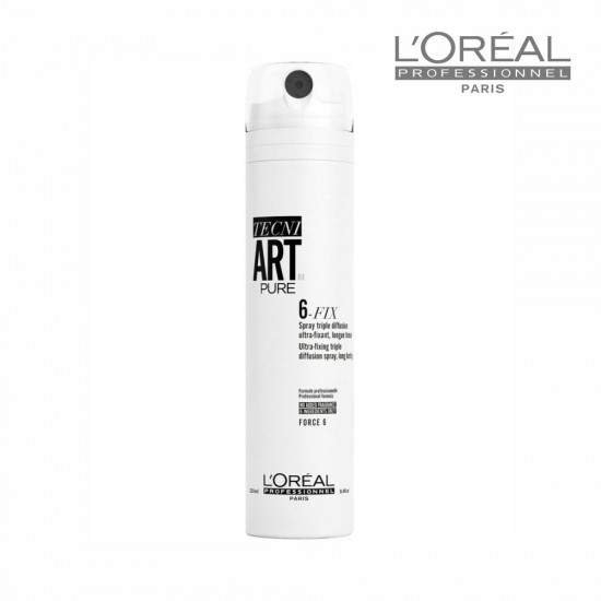 Loreal Tecni Art Pure 6-Fix īpaši spēcīgi fiksējošs sprejs 250ml Loreal Tecni Art Pure 6-Fix īpaši spēcīgi fiksējošs sprejs 250ml