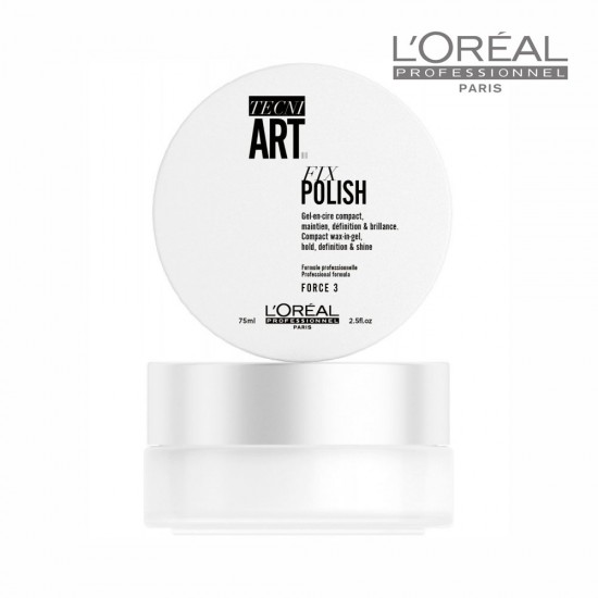 Loreal Tecni Art Fix Polish Wax-In-Gel vasks matu fiksēšanai 75ml Loreal Tecni Art Fix Polish Wax-In-Gel vasks matu fiksēšanai 75ml
