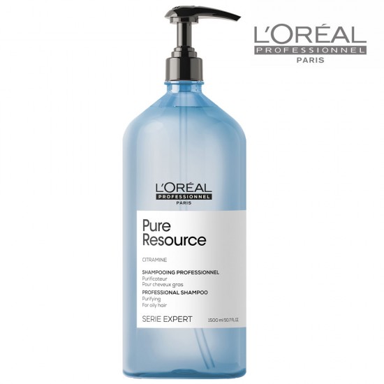 Loreal Serie Expert Pure Resource attīrošs šampūns taukainiem matiem 1,5L Loreal Serie Expert Pure Resource attīrošs šampūns taukainiem matiem 1,5L