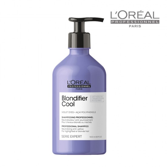 Loreal Serie Expert Blondifier Cool šampūns vēsi blondiem matiem 500ml Loreal Serie Expert Blondifier Cool šampūns vēsi blondiem matiem 500ml