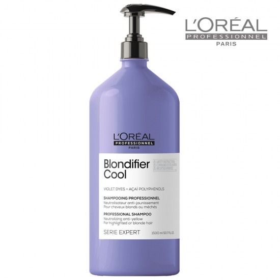 Loreal Serie Expert Blondifier Cool Shampoo for cool blonde hair 1,5L Loreal Serie Expert Blondifier Cool Shampoo for cool blonde hair 1,5L