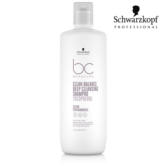 Schwarzkopf Pro BC Bonacure Clean Balance dziļi attīrošs šampūns 1L Schwarzkopf Pro BC Bonacure Clean Balance dziļi attīrošs šampūns 1L