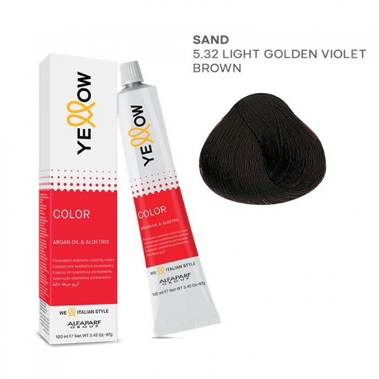 Yellow Color permanentā matu krēmkrāsa 100ml Nr.5.32