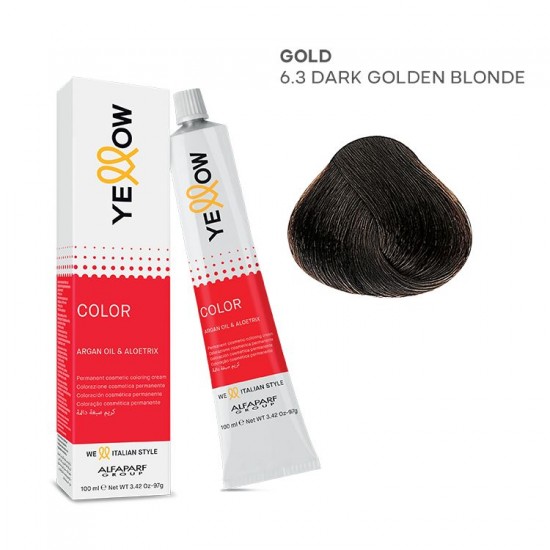 Yellow Color permanentā matu krēmkrāsa 100ml Nr.6.3 Yellow Color permanentā matu krēmkrāsa 100ml Nr.6.3