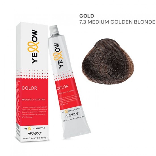 Yellow Color permanentā matu krēmkrāsa 100ml Nr.7.3